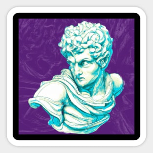 Angered Bust Of David Sticker